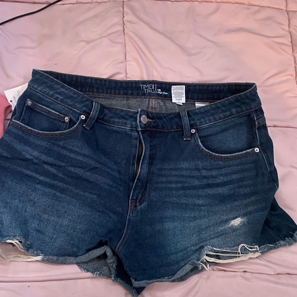 Time and Tru Women's Dark Blue Jean Shorts